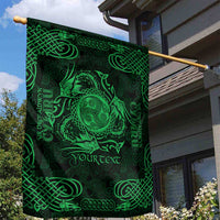 Personalized Montgomeryshire Sir Drefaldwyn Garden Flag Green Water Triskele Celtic-inspired - Wonder Print Shop