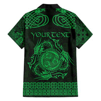 Personalized Montgomeryshire Sir Drefaldwyn Hawaiian Shirt Green Water Triskele Celtic-inspired - Wonder Print Shop