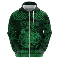 Personalized Montgomeryshire Sir Drefaldwyn Hoodie Green Water Triskele Celtic-inspired - Wonder Print Shop