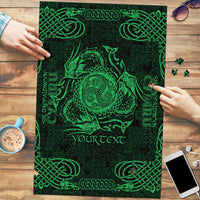 Personalized Montgomeryshire Sir Drefaldwyn Puzzle Green Water Triskele Celtic-inspired - Wonder Print Shop