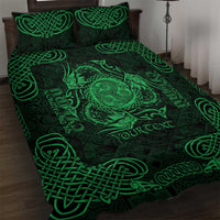 Personalized Montgomeryshire Sir Drefaldwyn Quilt Bed Set Green Water Triskele Celtic-inspired - Wonder Print Shop