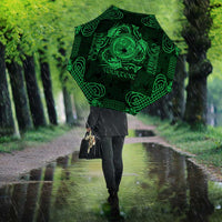 Personalized Montgomeryshire Sir Drefaldwyn Umbrella Green Water Triskele Celtic-inspired - Wonder Print Shop