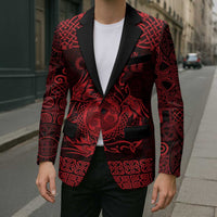 Personalized Montgomeryshire Sir Drefaldwyn Blazer Red Water Triskele Celtic-inspired - Wonder Print Shop