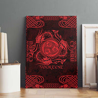 Personalized Montgomeryshire Sir Drefaldwyn Canvas Wall Art Red Water Triskele Celtic-inspired - Wonder Print Shop