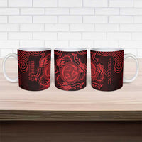 Personalized Montgomeryshire Sir Drefaldwyn Ceramic Mug Red Water Triskele Celtic-inspired - Wonder Print Shop