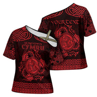 Personalized Montgomeryshire Sir Drefaldwyn Cross Shoulder Shirt Red Water Triskele Celtic-inspired - Wonder Print Shop