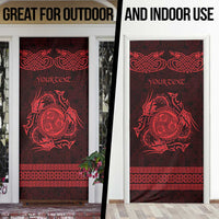 Personalized Montgomeryshire Sir Drefaldwyn Door Cover Red Water Triskele Celtic-inspired - Wonder Print Shop