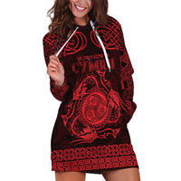 Personalized Montgomeryshire Sir Drefaldwyn Hoodie Dress Red Water Triskele Celtic-inspired - Wonder Print Shop