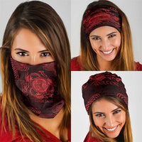 Personalized Montgomeryshire Sir Drefaldwyn Neck Gaiter Red Water Triskele Celtic-inspired - Wonder Print Shop