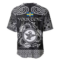 Personalized Pembrokeshire Sir Benfro Baseball Jersey Black Puffin Celtic-inspired - Wonder Print Shop