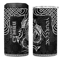 Personalized Pembrokeshire Sir Benfro 4 in 1 Can Cooler Tumbler Black Puffin Celtic-inspired - Wonder Print Shop