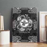 Personalized Pembrokeshire Sir Benfro Canvas Wall Art Black Puffin Celtic-inspired - Wonder Print Shop