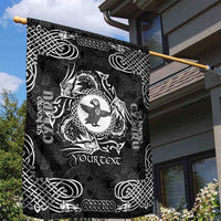 Personalized Pembrokeshire Sir Benfro Garden Flag Black Puffin Celtic-inspired - Wonder Print Shop