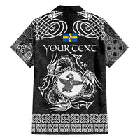 Personalized Pembrokeshire Sir Benfro Hawaiian Shirt Black Puffin Celtic-inspired - Wonder Print Shop