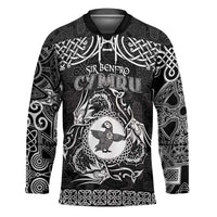 Personalized Pembrokeshire Sir Benfro Hockey Jersey Black Puffin Celtic-inspired - Wonder Print Shop
