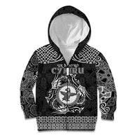 Personalized Pembrokeshire Sir Benfro Kid Hoodie Black Puffin Celtic-inspired - Wonder Print Shop
