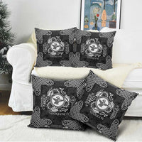 Personalized Pembrokeshire Sir Benfro Pillow Cover Black Puffin Celtic-inspired - Wonder Print Shop