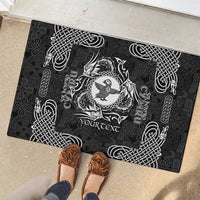 Personalized Pembrokeshire Sir Benfro Rubber Doormat Black Puffin Celtic-inspired - Wonder Print Shop
