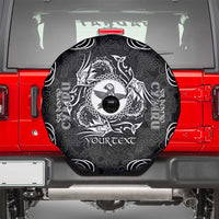 Personalized Pembrokeshire Sir Benfro Spare Tire Cover Black Puffin Celtic-inspired - Wonder Print Shop