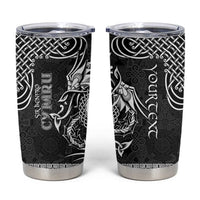 Personalized Pembrokeshire Sir Benfro Tumbler Cup Black Puffin Celtic-inspired - Wonder Print Shop