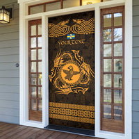 Personalized Pembrokeshire Sir Benfro Door Cover Gold Puffin Celtic-inspired - Wonder Print Shop