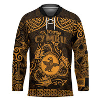 Personalized Pembrokeshire Sir Benfro Hockey Jersey Gold Puffin Celtic-inspired - Wonder Print Shop