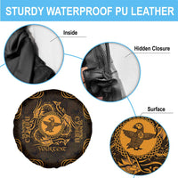 Personalized Pembrokeshire Sir Benfro Spare Tire Cover Gold Puffin Celtic-inspired - Wonder Print Shop