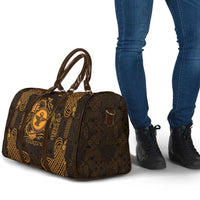 Personalized Pembrokeshire Sir Benfro Travel Bag Gold Puffin Celtic-inspired - Wonder Print Shop