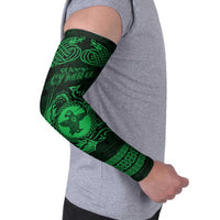 Personalized Pembrokeshire Sir Benfro Arm Sleeves Green Puffin Celtic-inspired - Wonder Print Shop