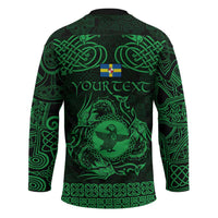 Personalized Pembrokeshire Sir Benfro Hockey Jersey Green Puffin Celtic-inspired - Wonder Print Shop