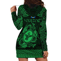 Personalized Pembrokeshire Sir Benfro Hoodie Dress Green Puffin Celtic-inspired - Wonder Print Shop
