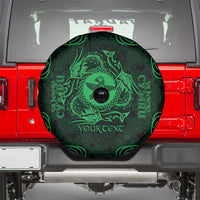 Personalized Pembrokeshire Sir Benfro Spare Tire Cover Green Puffin Celtic-inspired - Wonder Print Shop
