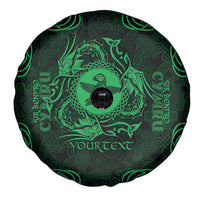 Personalized Pembrokeshire Sir Benfro Spare Tire Cover Green Puffin Celtic-inspired - Wonder Print Shop