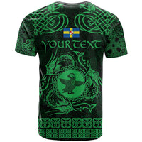 Personalized Pembrokeshire Sir Benfro T Shirt Green Puffin Celtic-inspired - Wonder Print Shop