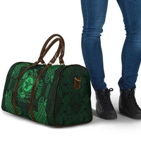 Personalized Pembrokeshire Sir Benfro Travel Bag Green Puffin Celtic-inspired - Wonder Print Shop