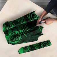 Personalized Pembrokeshire Sir Benfro Umbrella Green Puffin Celtic-inspired - Wonder Print Shop