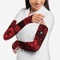 Personalized Pembrokeshire Sir Benfro Arm Sleeves Red Puffin Celtic-inspired - Wonder Print Shop