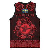 Personalized Pembrokeshire Sir Benfro Basketball Jersey Red Puffin Celtic-inspired - Wonder Print Shop