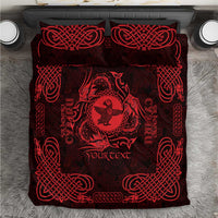 Personalized Pembrokeshire Sir Benfro Bedding Set Red Puffin Celtic-inspired - Wonder Print Shop