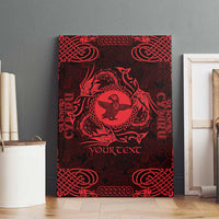 Personalized Pembrokeshire Sir Benfro Canvas Wall Art Red Puffin Celtic-inspired - Wonder Print Shop