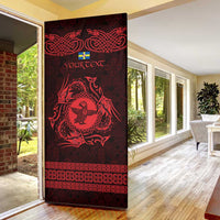 Personalized Pembrokeshire Sir Benfro Door Cover Red Puffin Celtic-inspired - Wonder Print Shop