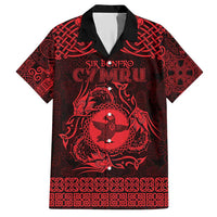 Personalized Pembrokeshire Sir Benfro Hawaiian Shirt Red Puffin Celtic-inspired - Wonder Print Shop