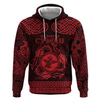 Personalized Pembrokeshire Sir Benfro Hoodie Red Puffin Celtic-inspired - Wonder Print Shop