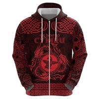 Personalized Pembrokeshire Sir Benfro Hoodie Red Puffin Celtic-inspired - Wonder Print Shop