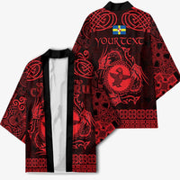 Personalized Pembrokeshire Sir Benfro Kimono Red Puffin Celtic-inspired - Wonder Print Shop