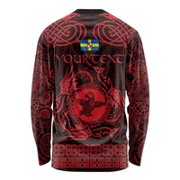 Personalized Pembrokeshire Sir Benfro Long Sleeve Shirt Red Puffin Celtic-inspired - Wonder Print Shop