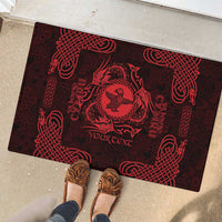 Personalized Pembrokeshire Sir Benfro Rubber Doormat Red Puffin Celtic-inspired - Wonder Print Shop