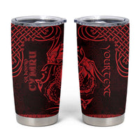 Personalized Pembrokeshire Sir Benfro Tumbler Cup Red Puffin Celtic-inspired - Wonder Print Shop