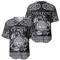 Personalized Radnorshire Sir Faesyfed Baseball Jersey Black Oak Tree Of Life Celtic-inspired - Wonder Print Shop