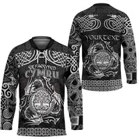 Personalized Radnorshire Sir Faesyfed Hockey Jersey Black Oak Tree Of Life Celtic-inspired - Wonder Print Shop